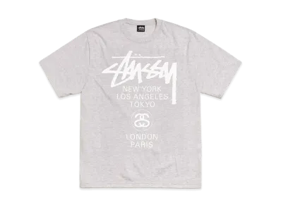 Stussy World Tour Tee "Ash Heather" (2025) 3903962