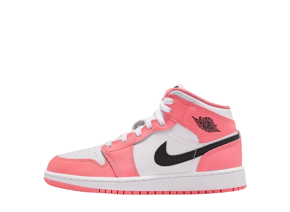 Nike GS Air Jordan 1 Mid "Pink Gaze/Black-White"