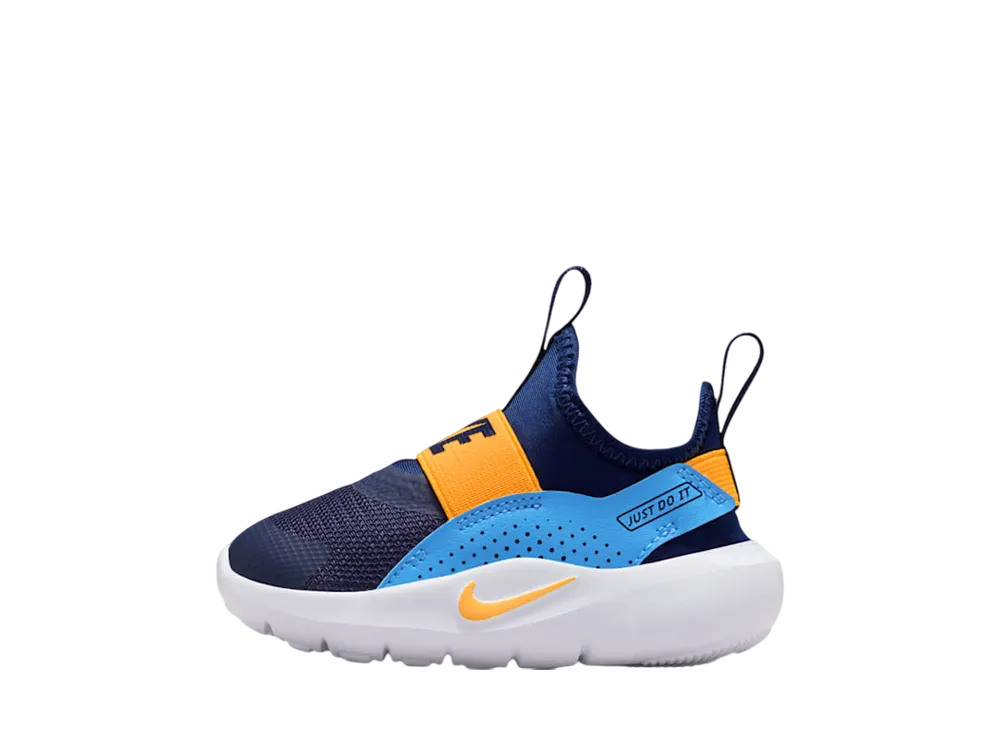 ナイキ TD フレックスランナー4 "ミッドナイトネイビー/ユニバーシティブルー/ホワイト/レーザーオレンジ" (キッズ)