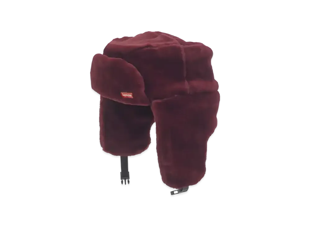 Supreme Faux Fur Ushanka Hat (19FW) "Burgundy"