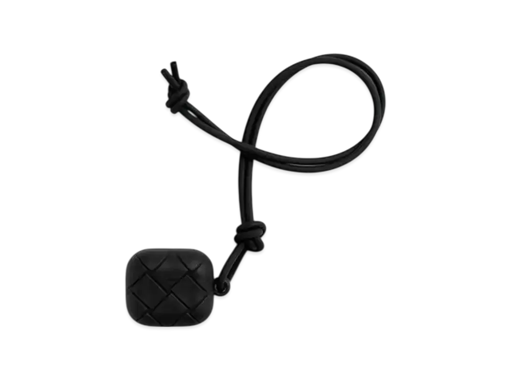 Bottega Veneta Intrecciato Rubber Silicon AirPods Case "Black"
