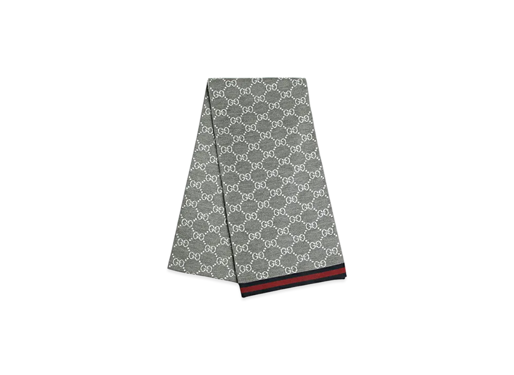 グッチ GGパターン スカーフ "グレー" 325806 3G206 1263
