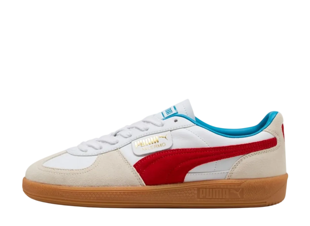 プーマ パレルモ レザー "プーマホワイト/フォーオールタイムレッド"