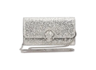 Jimmy Choo Sequin Chain Wallet "Silver"