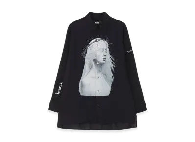 WILDSIDE YOHJI YAMAMOTO x Suzume Uchida Rayon Shirt (Crown of Thorns) "Black"