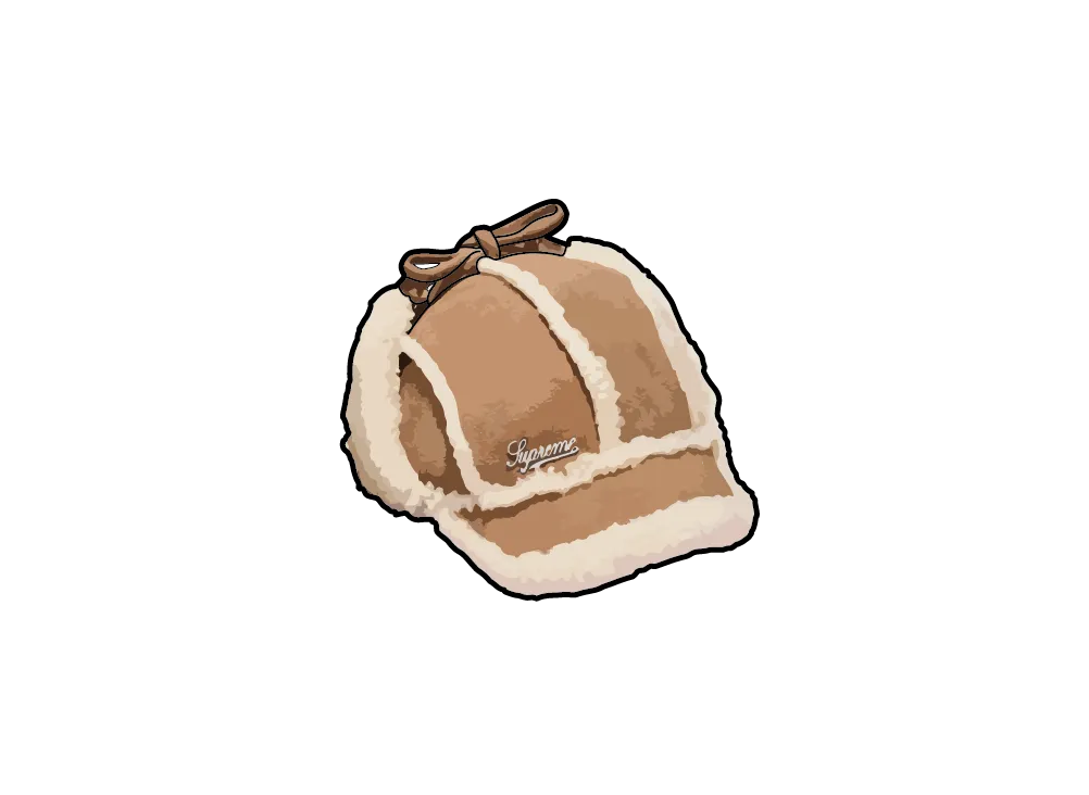 Supreme Shearling Lined Earflap Cap 