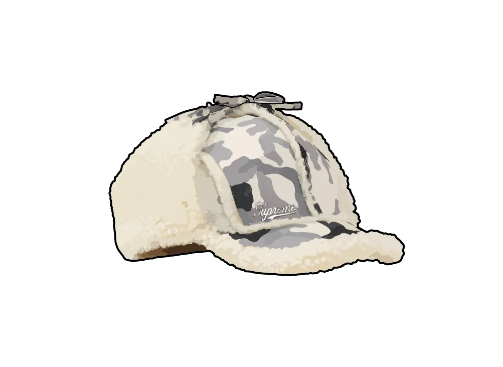 Supreme Shearling Lined Earflap Cap 