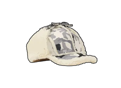 Supreme Shearling Lined Earflap Cap "Snow Camo"
