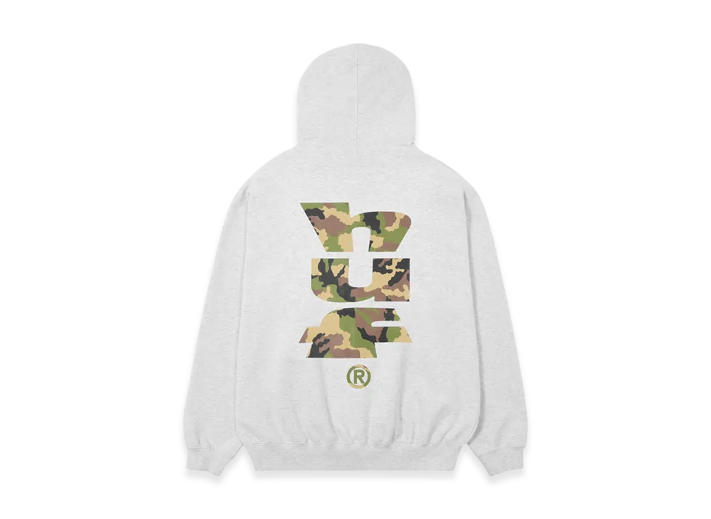 HUF Megablast Camo Full Zip Hoodie "Ash Grey"
