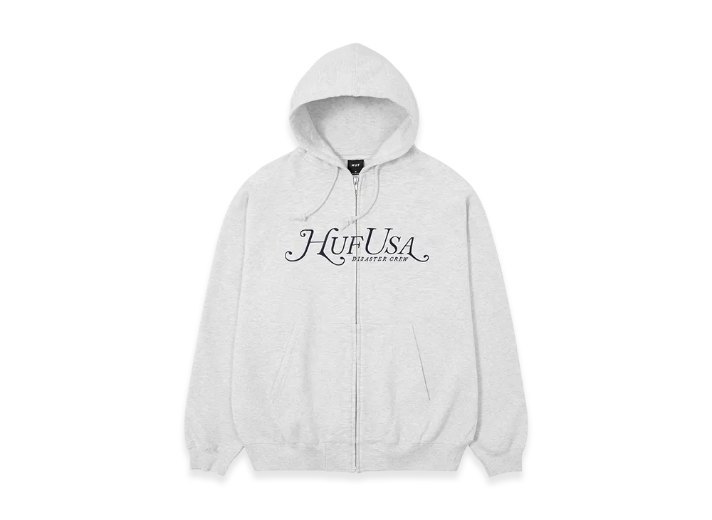 HUF Manhattan Tech Full Zip Hoodie "Ash Grey"