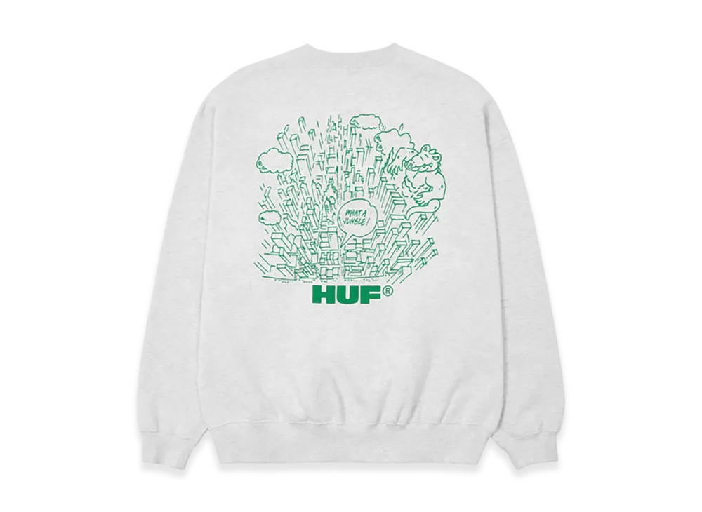 HUF What A Jungle Crew "Ash Grey"