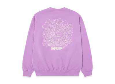 HUF What A Jungle Crew "Lilac"