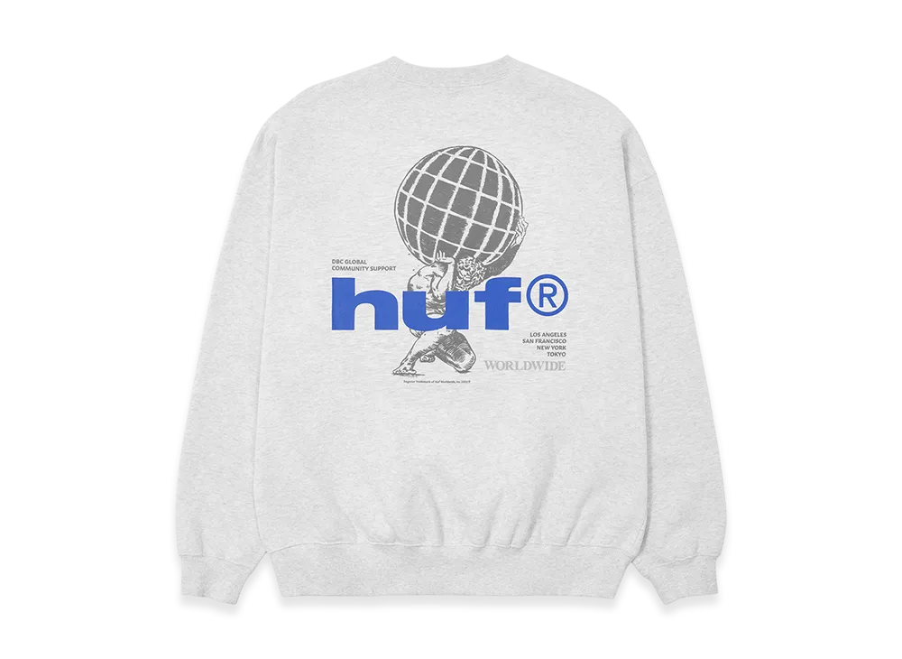 HUF Community Support Crew "Ash Grey"