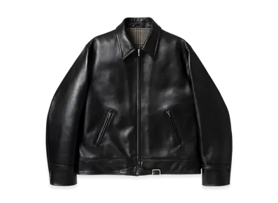 A.PRESSE Leather French Riders Jacket "Black"