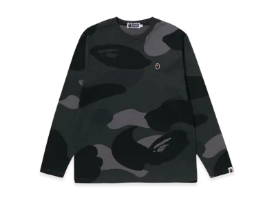 A BATHING APE Mega Color Camo One Point LS Tee "Black"