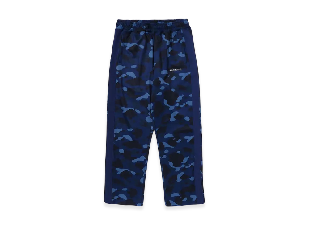 A BATHING APE Color Camo Metal Logo Relaxed Fit Track Sweat Pants "Navy"