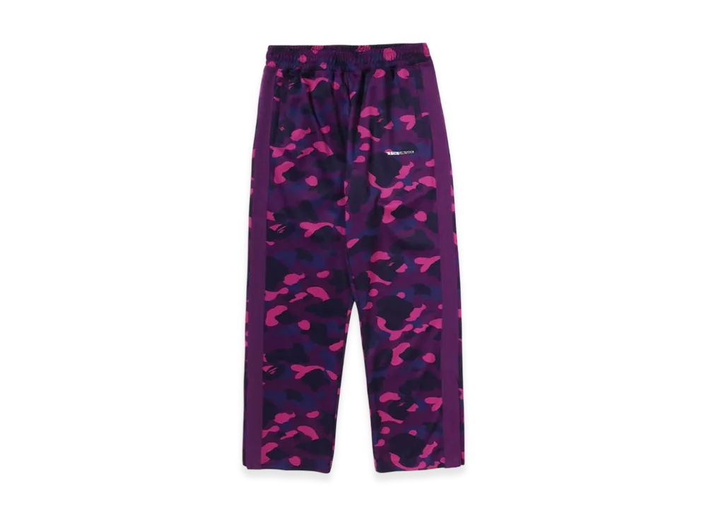 A BATHING APE Color Camo Metal Logo Relaxed Fit Track Sweat Pants "Purple"