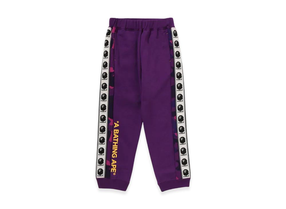 A BATHING APE Color Camo Side Bape Tape Pants "Purple"