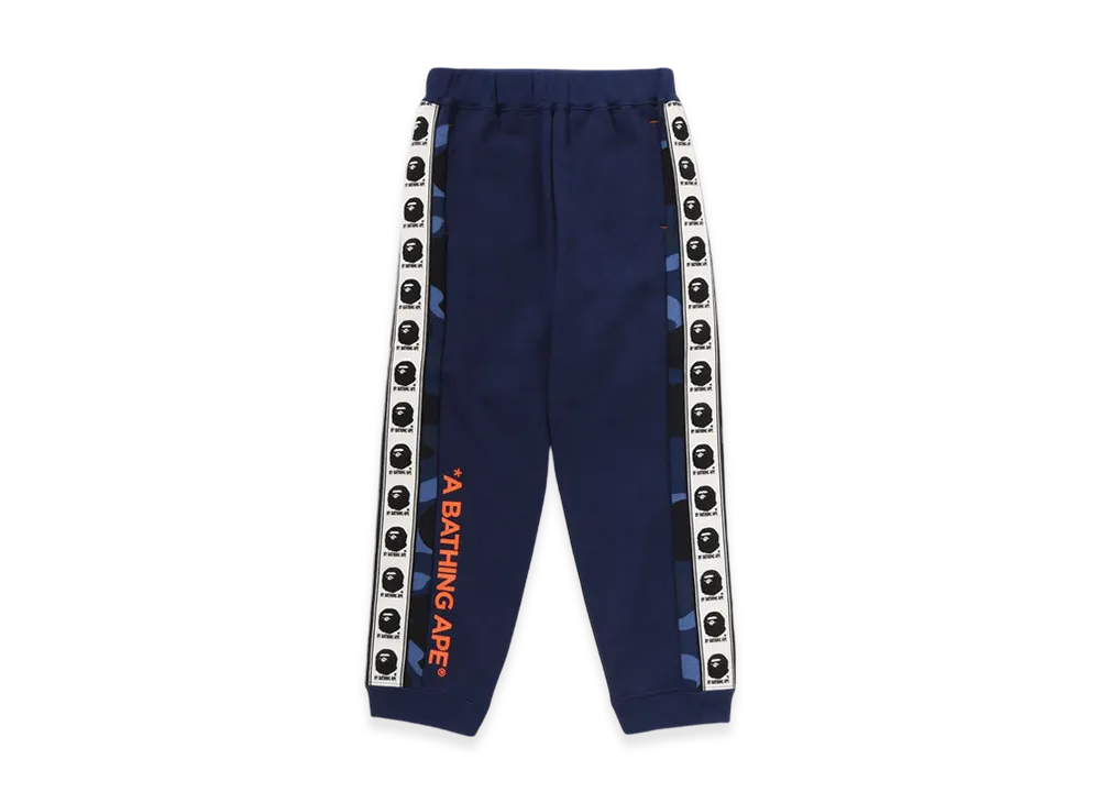 A BATHING APE Color Camo Side Bape Tape Pants "Navy"