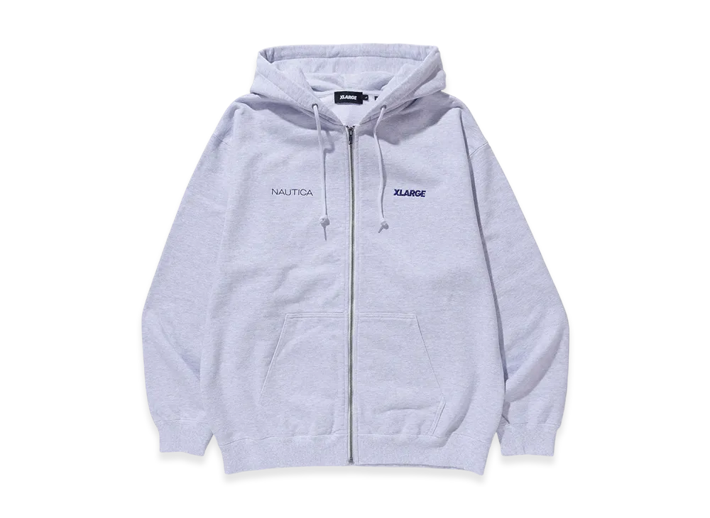 XLARGE x NAUTICA Zip Hooded Sweatshirt "Ash"
