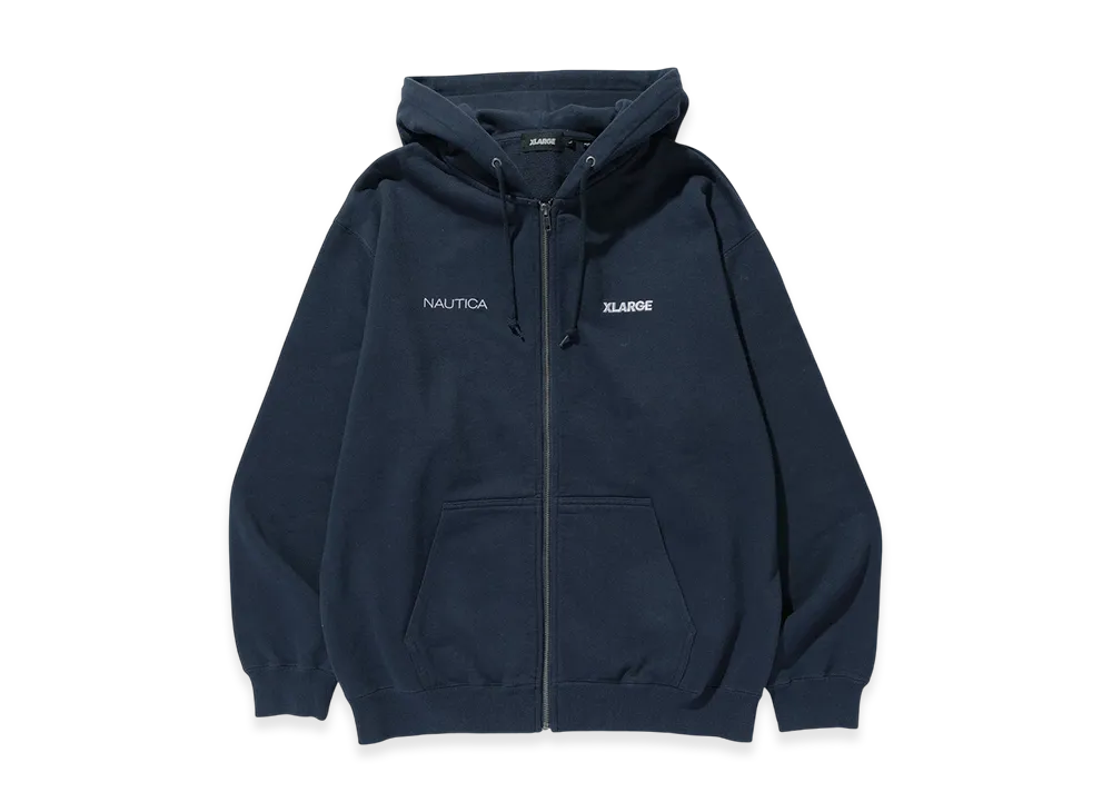 XLARGE x NAUTICA Zip Hooded Sweatshirt "Navy"