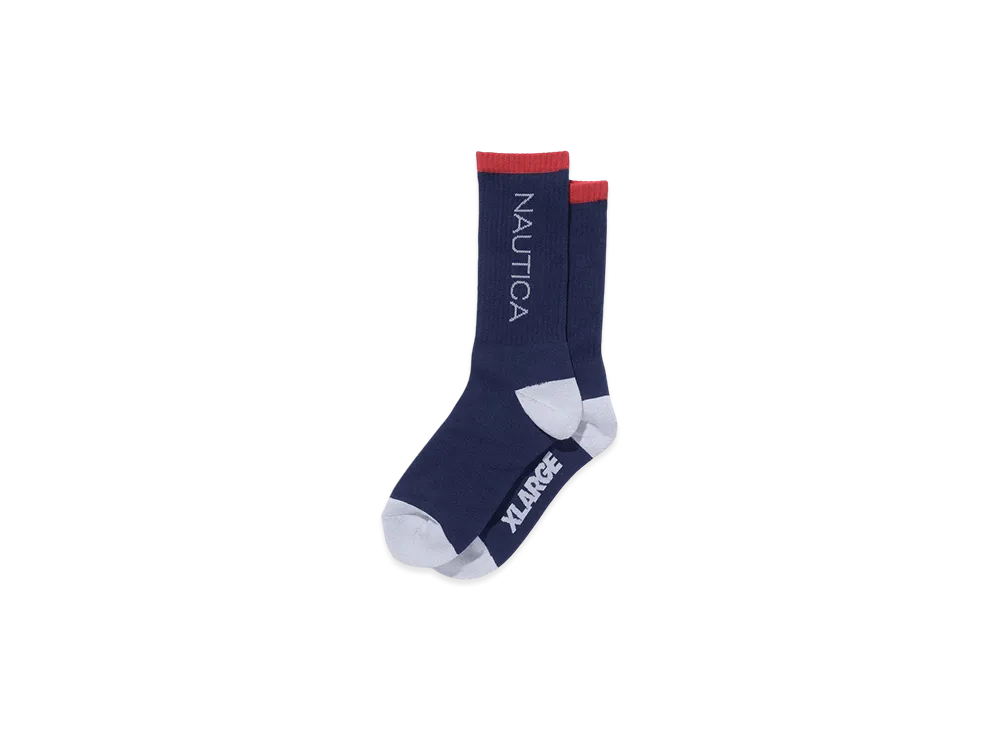 XLARGE x NAUTICA Socks "Navy"