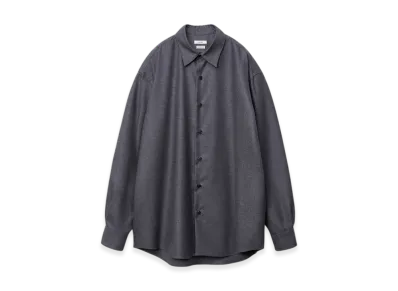 everyone x A.PRESSE Cashmere Regular Collar Shirt "Charcoal"