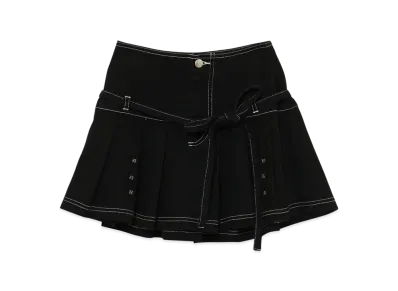 ANDMARY Kika Button Mini Skirt "Black"