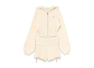 ANDMARY Milk Ribbon Knit Set Up "Ivory"