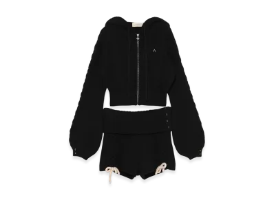 ANDMARY Milk Ribbon Knit Set Up "Black"