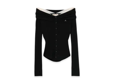 ANDMARY Shannon Tulle Knit Tops "Black"