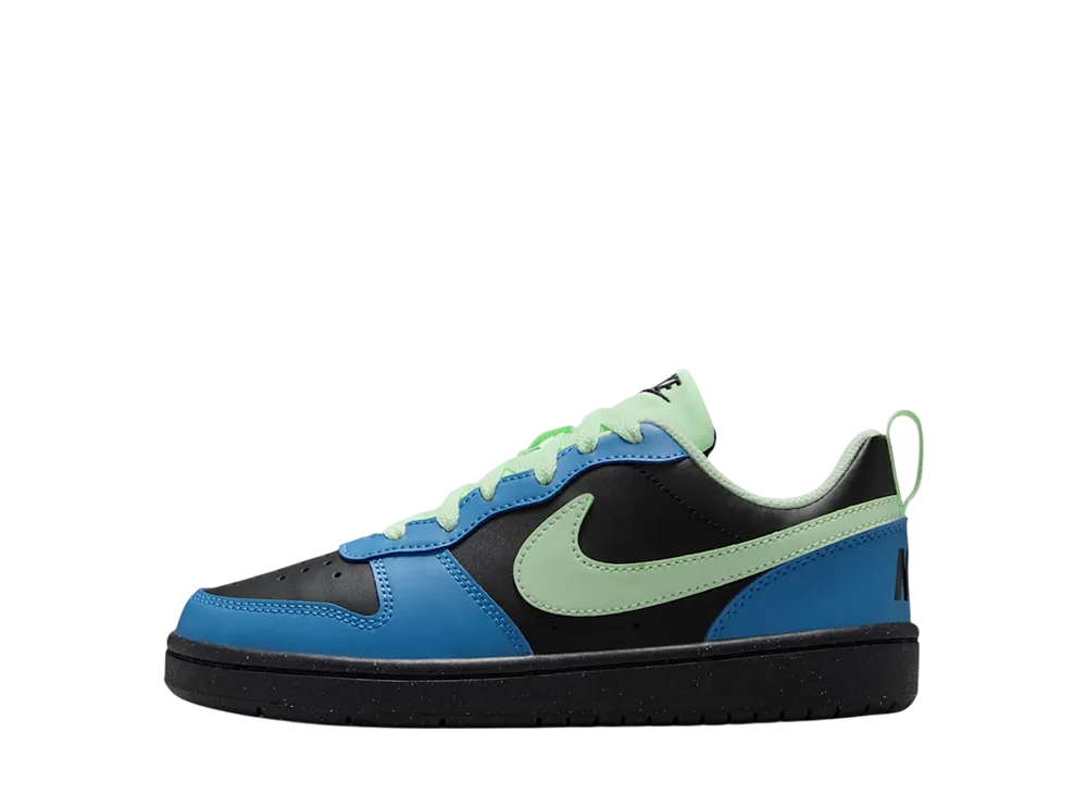 Nike GS Court Borough Low Recraft "Black/Dutch Blue/Phantom/Volt Tint"