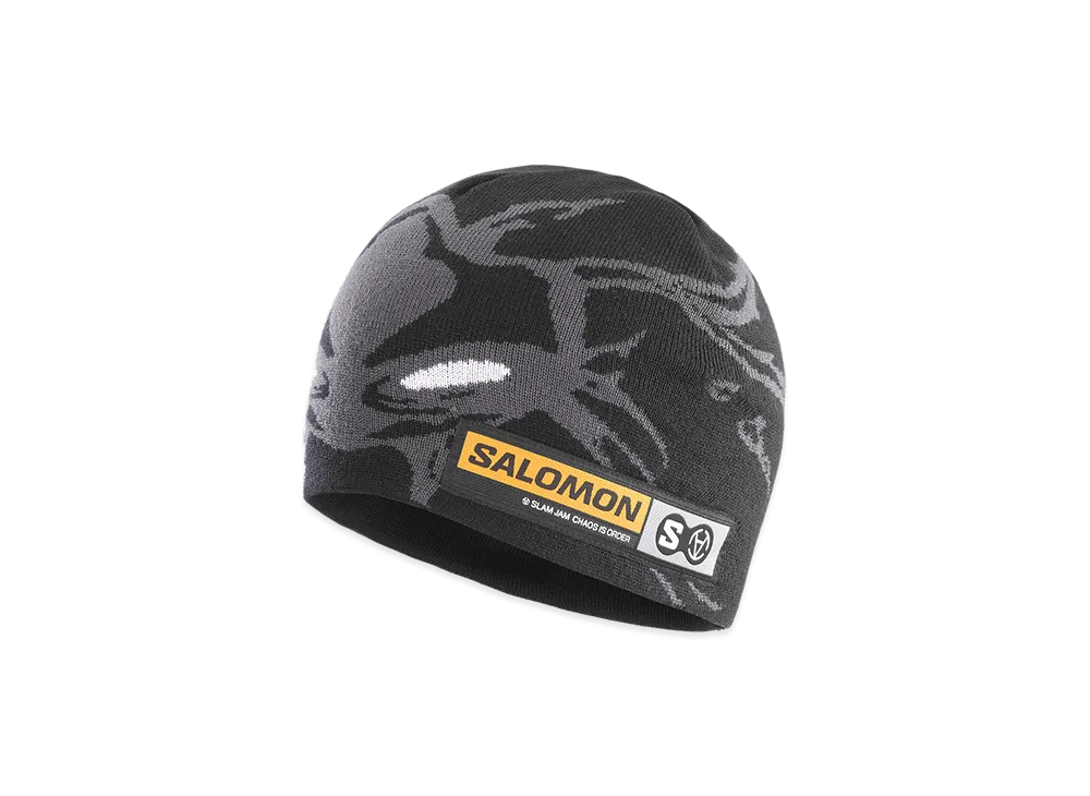 SALOMON x SLAM JAM Beanie "Deep Black/Castelrock/White"
