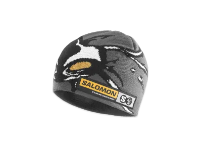 SALOMON x SLAM JAM Beanie "Gray/Deep Black/White"