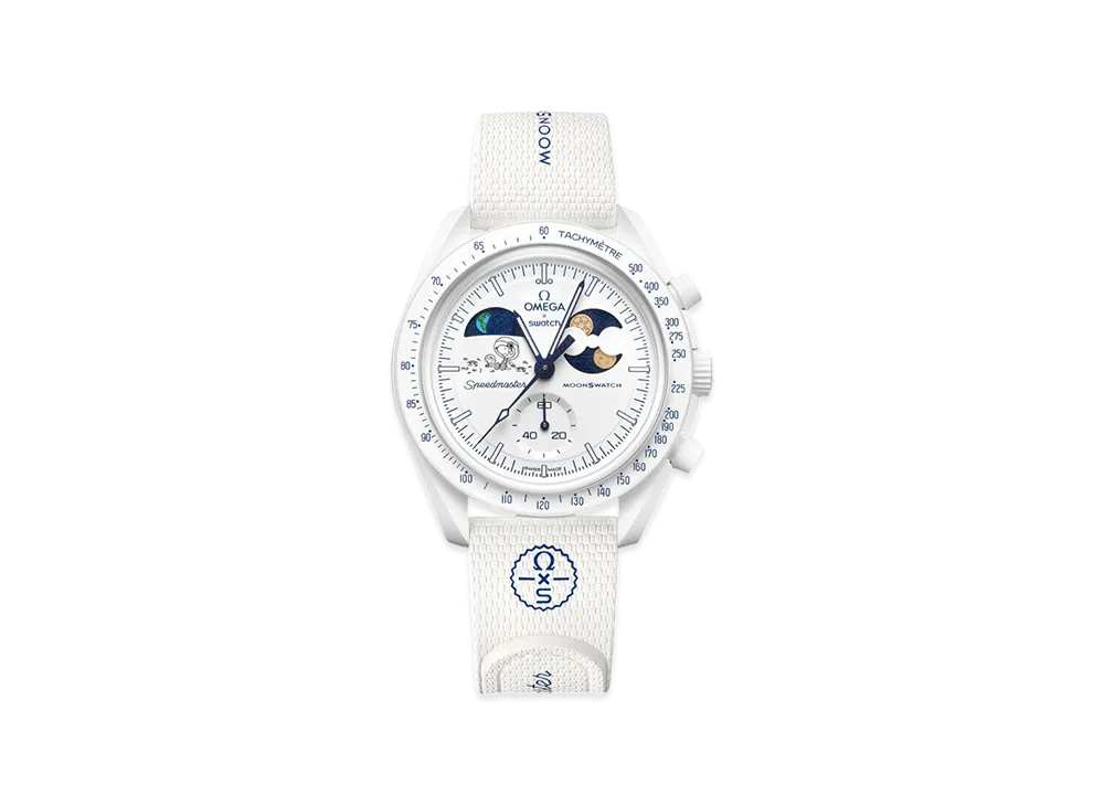 Swatch x OMEGA x Snoopy BIOCERAMIC MoonSwatch Mission To The Earthphase - Mooshine Gold "White"