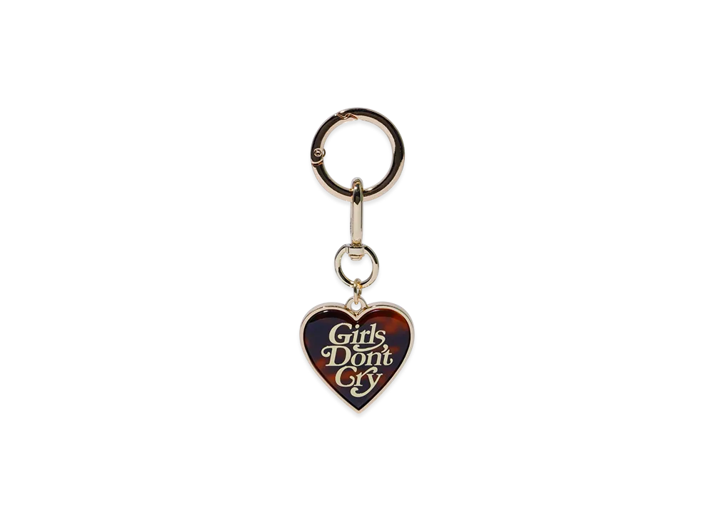 Girls Don't Cry Tortoiseshell Pattern Keyring "Gold"