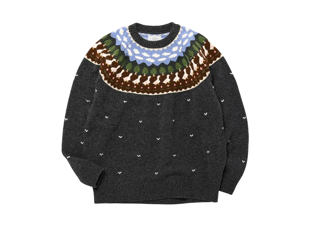 Unlikely Fair Isle Duck "Charcoal Gray"