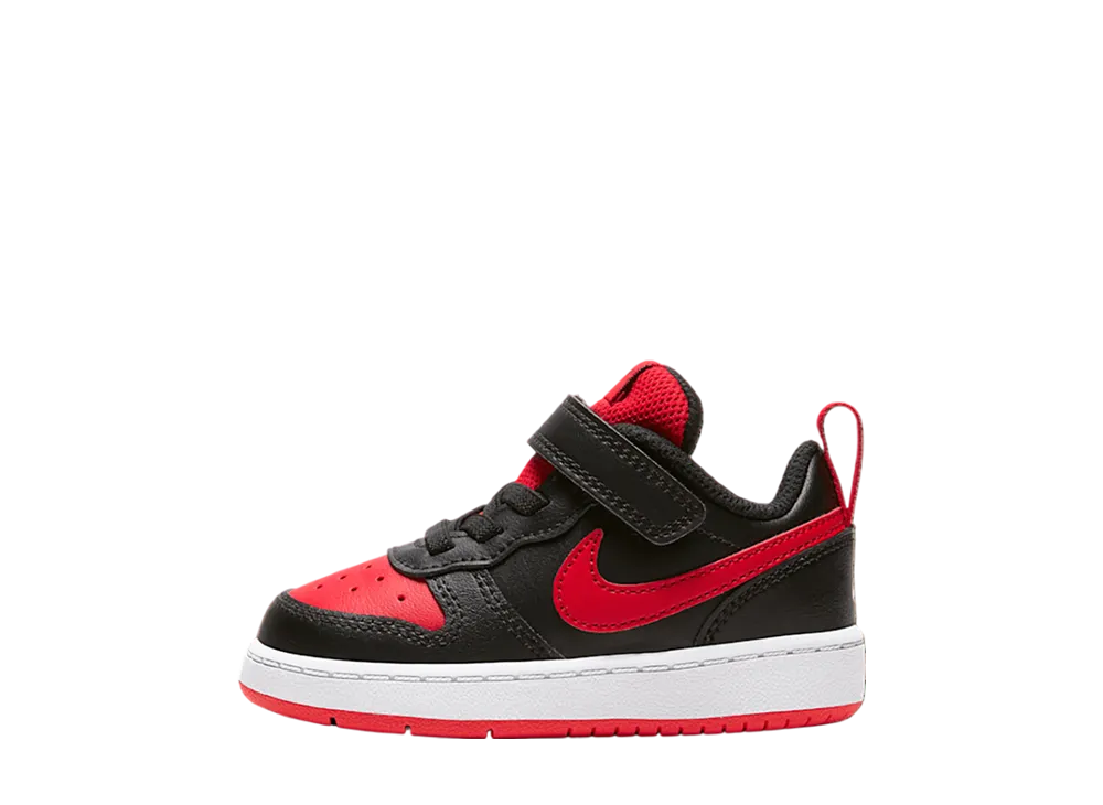 ナイキ TD コートボロー ロー2 "ブラック/ホワイト/ユニバーシティレッド" (キッズ)