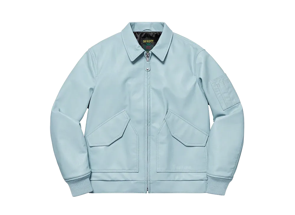 Supreme x Schott Leather Tanker Jacket 