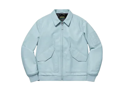 Supreme x Schott Leather Tanker Jacket "Light Blue"