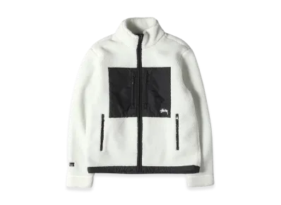 Stussy Gore Windstopper Sherpa Fleece Jacket "White"