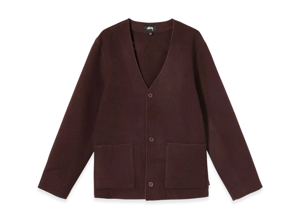 ステューシー ウィメンズ ファーン カーディガン "ボルドー"