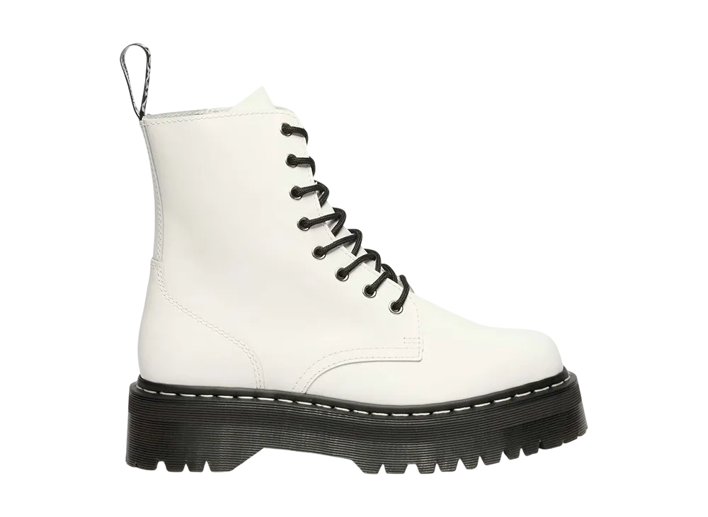 Dr.Martens Jadon White Stitch 8-Eye Boots "White"