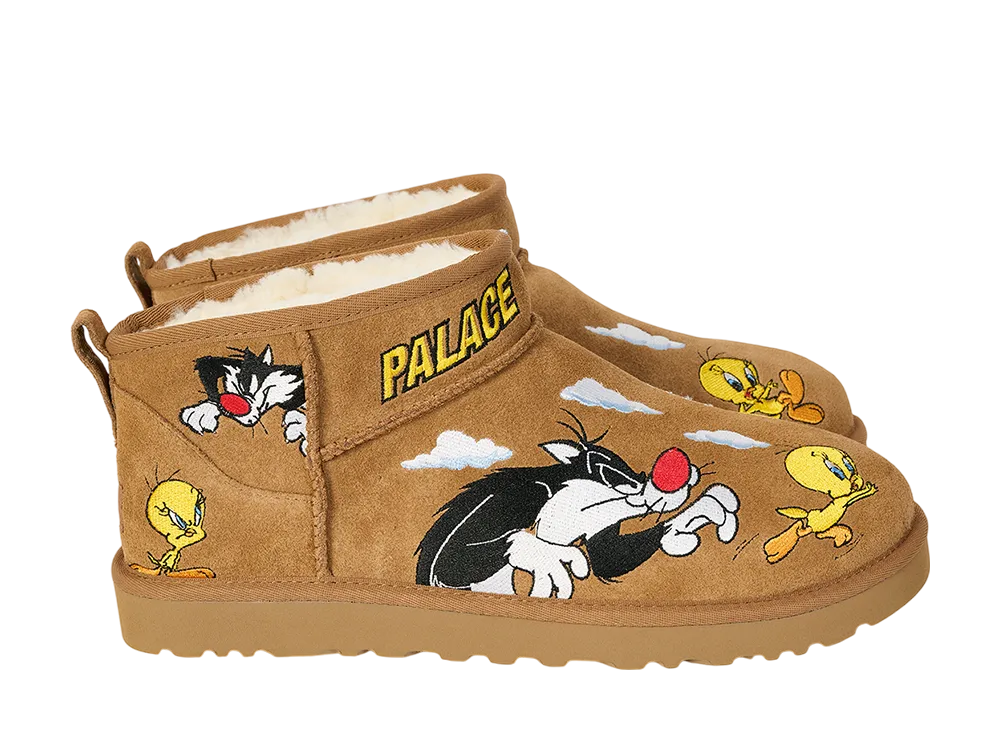 PALACE × Looney Tunes × UGG Ultra Mini "Chestnut"