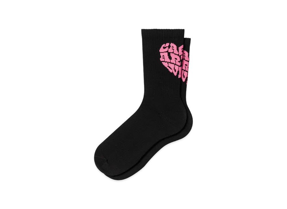 Carhartt WIP Heartbreaker Socks "Lumo Pink Black"