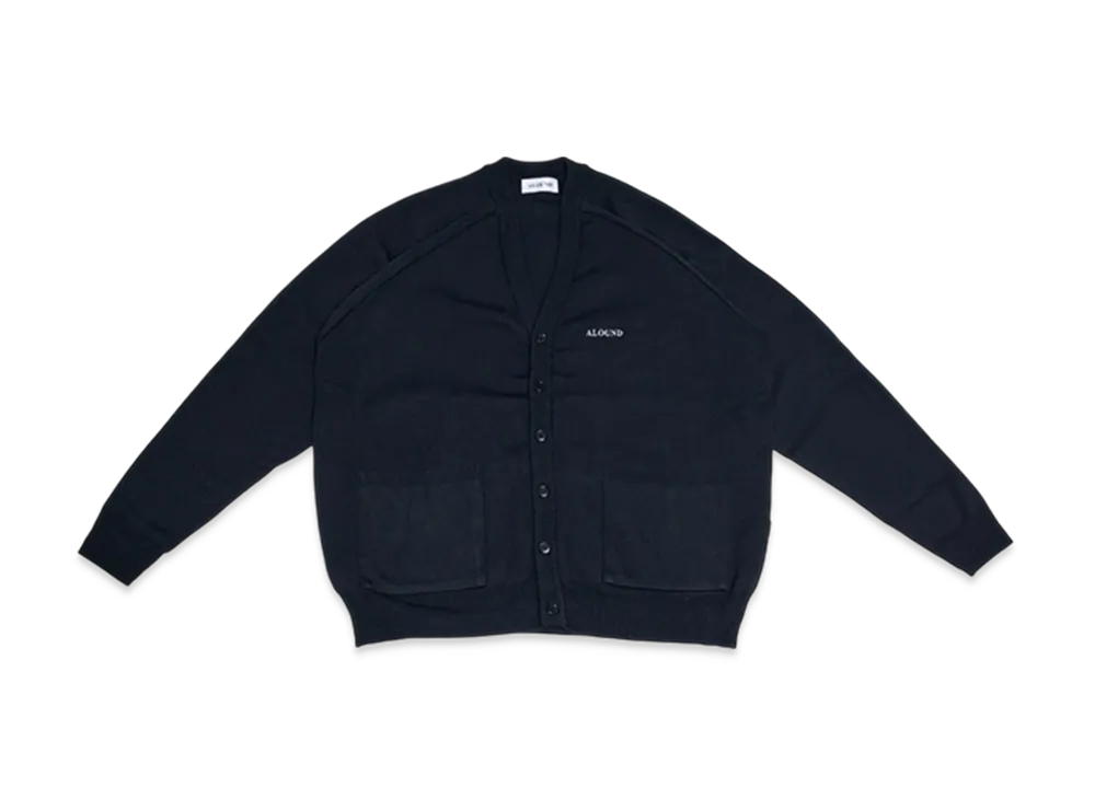 ALOUND Box Knit Cardigan "Black"