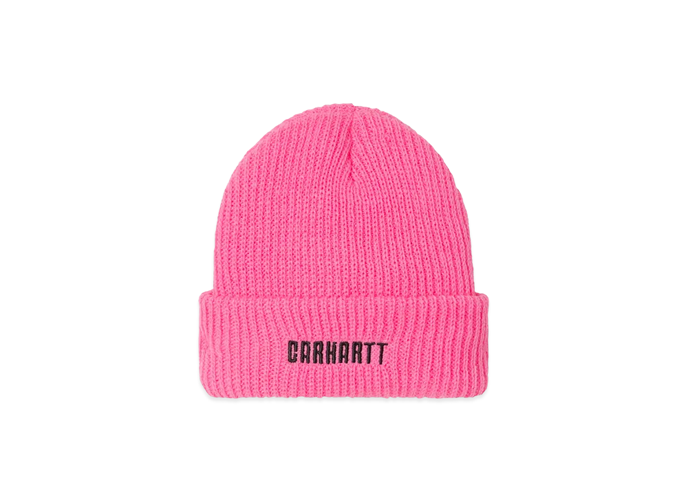 Carhartt WIP Industry Beanie "Lumo Pink Black"