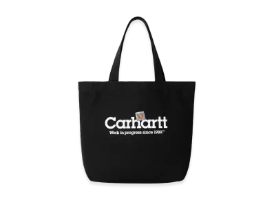Carhartt WIP Canvas Graphic Tote Large "Label Script Print Black"