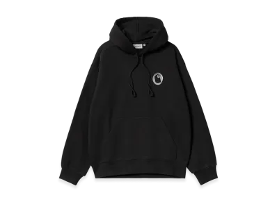 Carhartt WIP Hooded Charm Link Sweat "Black Silver(Stone Washed)"