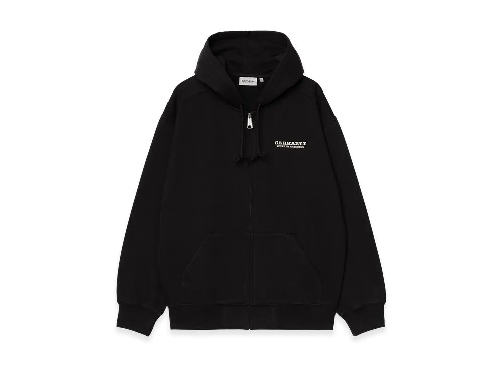 Carhartt WIP Hooded Runaway Sweat Jacket "Black Wax(Stone Washed)"